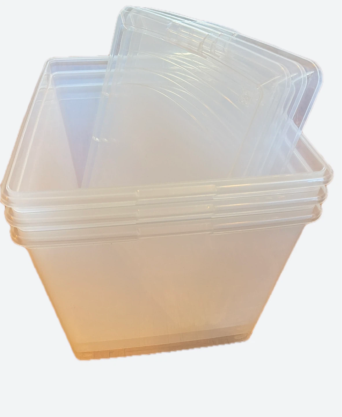 Bundle of Three (3) Clear Plastic Storage Bins - photo 5