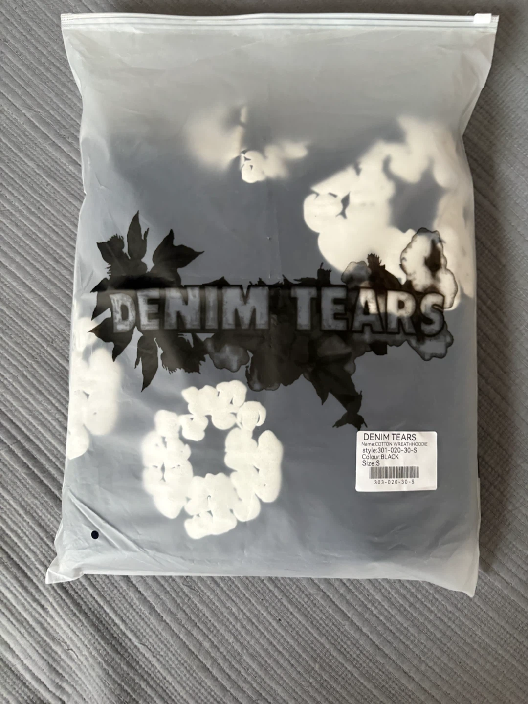 Navy blue denim tears hoodie