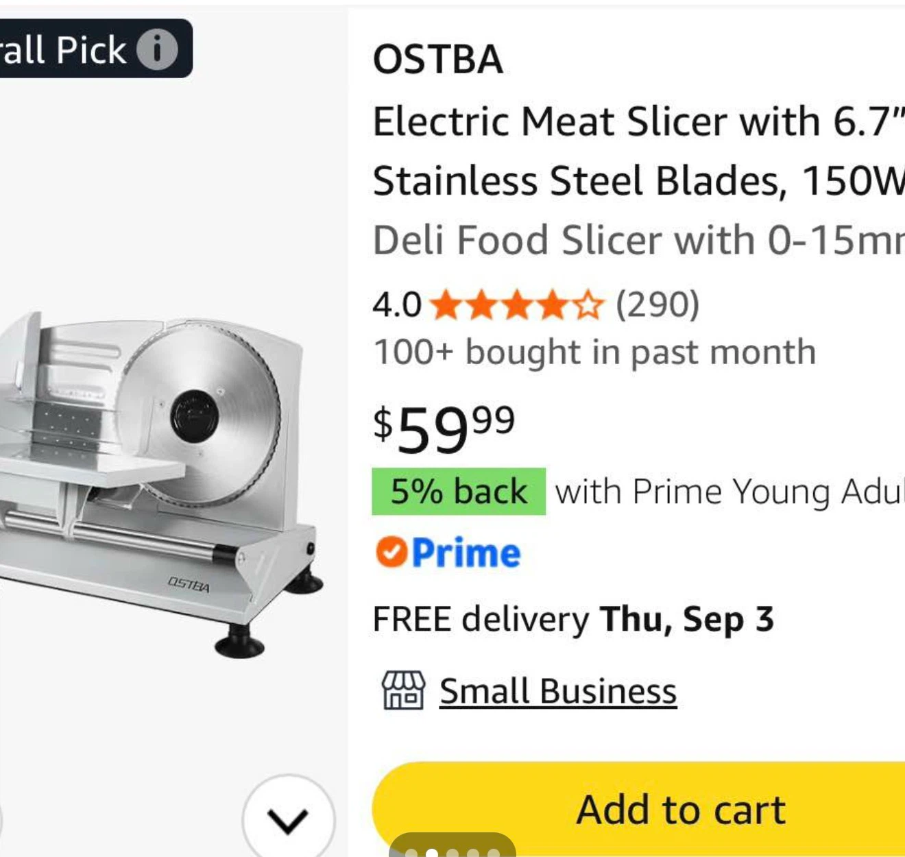 OSTBA Electric food Slicer - photo 3