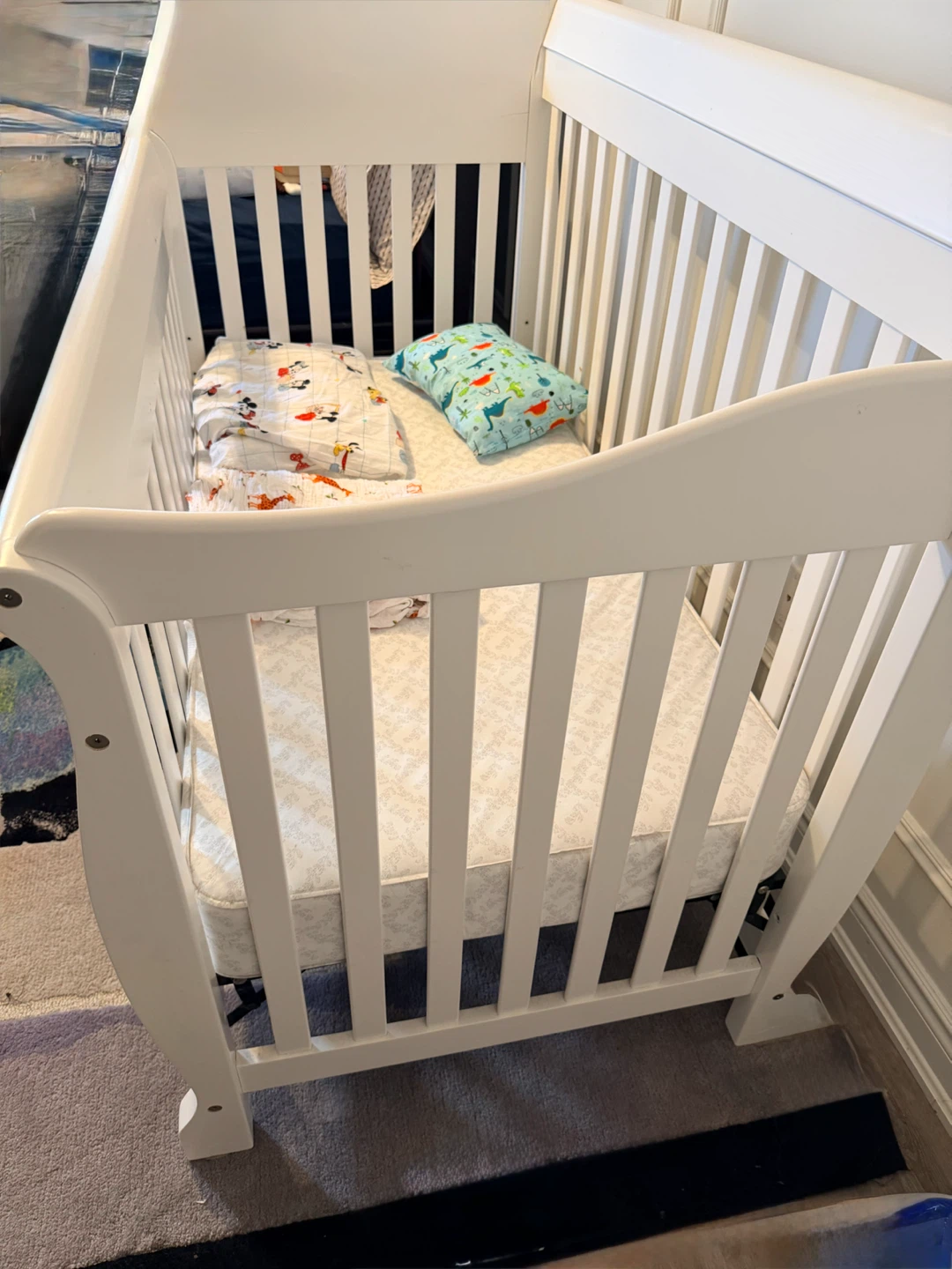 White Wooden Baby Crib - photo 2