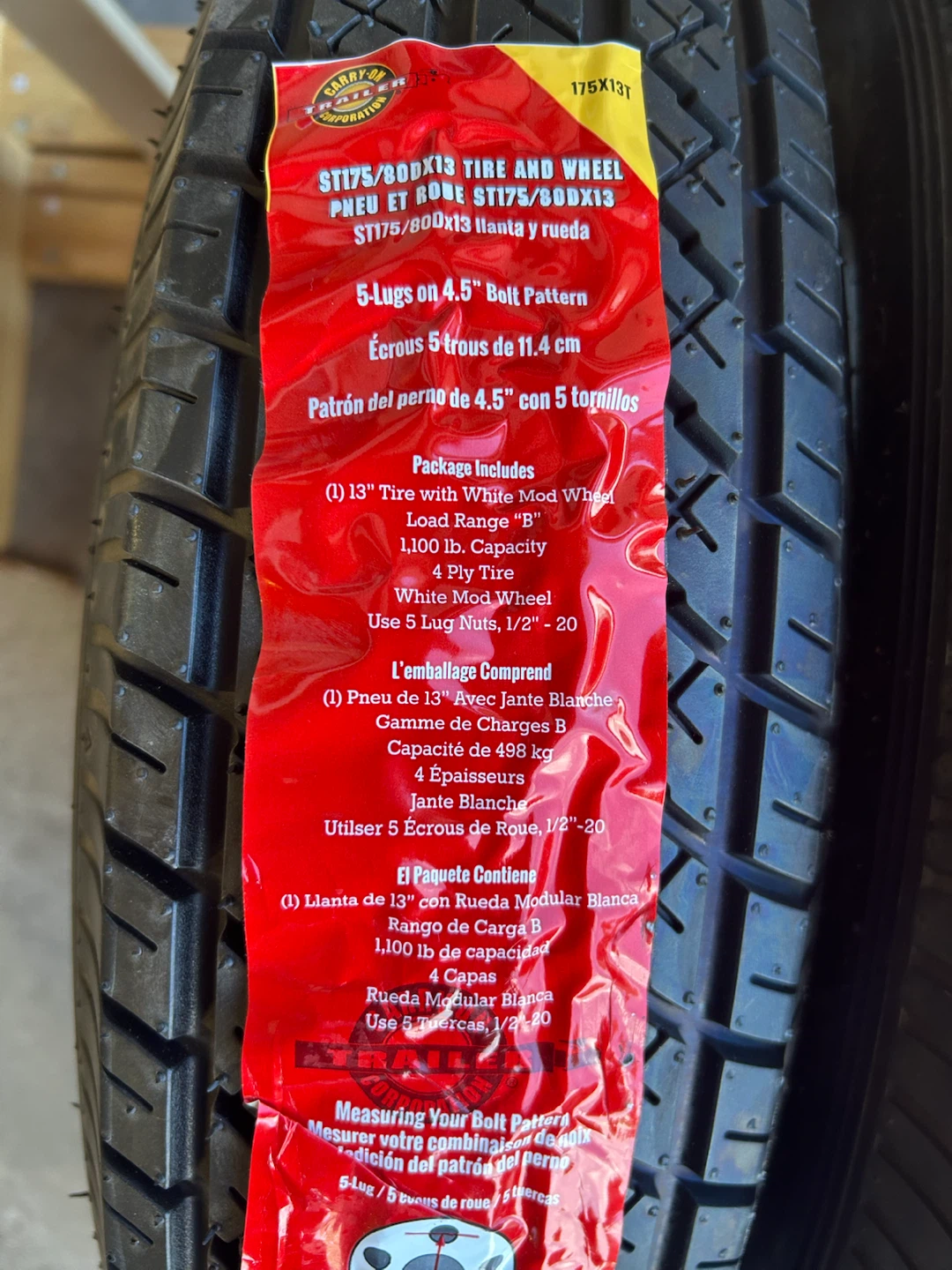 4- BRAND NEW Trailer Tires ST175/80D13