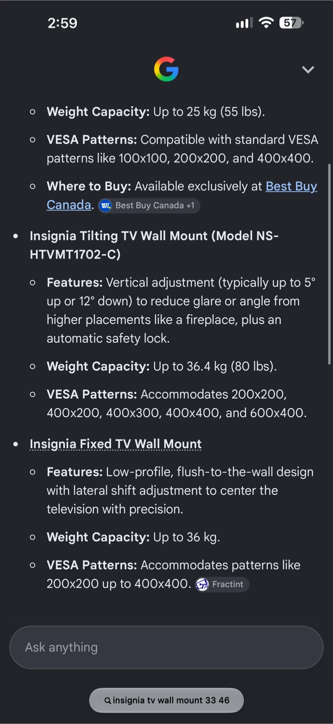 Insignia Full-Motion TV Wall Mount 33-46 inch - photo 5