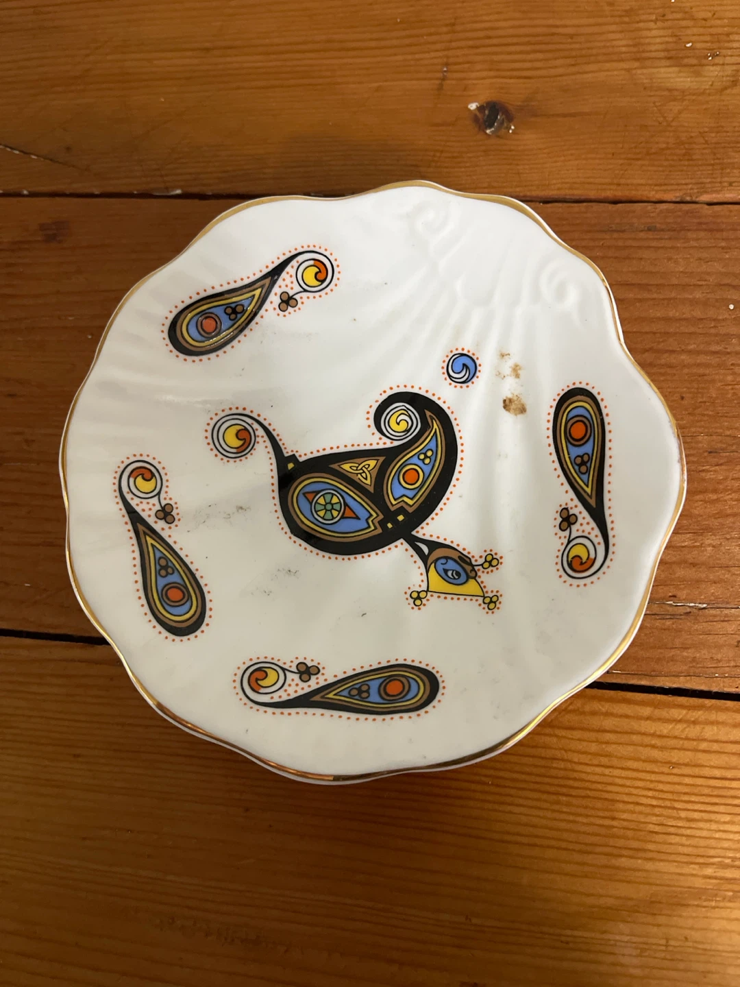 Belleek Pottery Celtic Design Trinket Dish