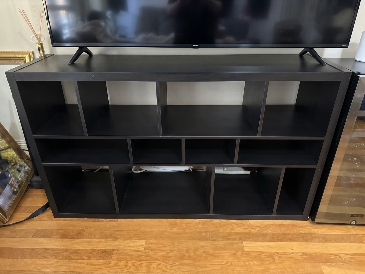 IKEA Kallax Black TV Unit