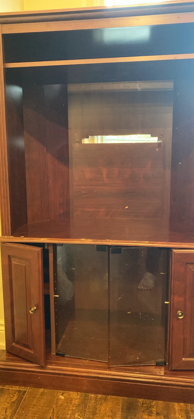 Dark Wood Corner Entertainment Unit