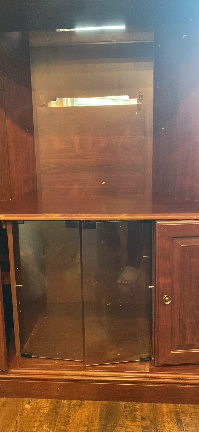Dark Wood Corner Entertainment Unit - photo 2