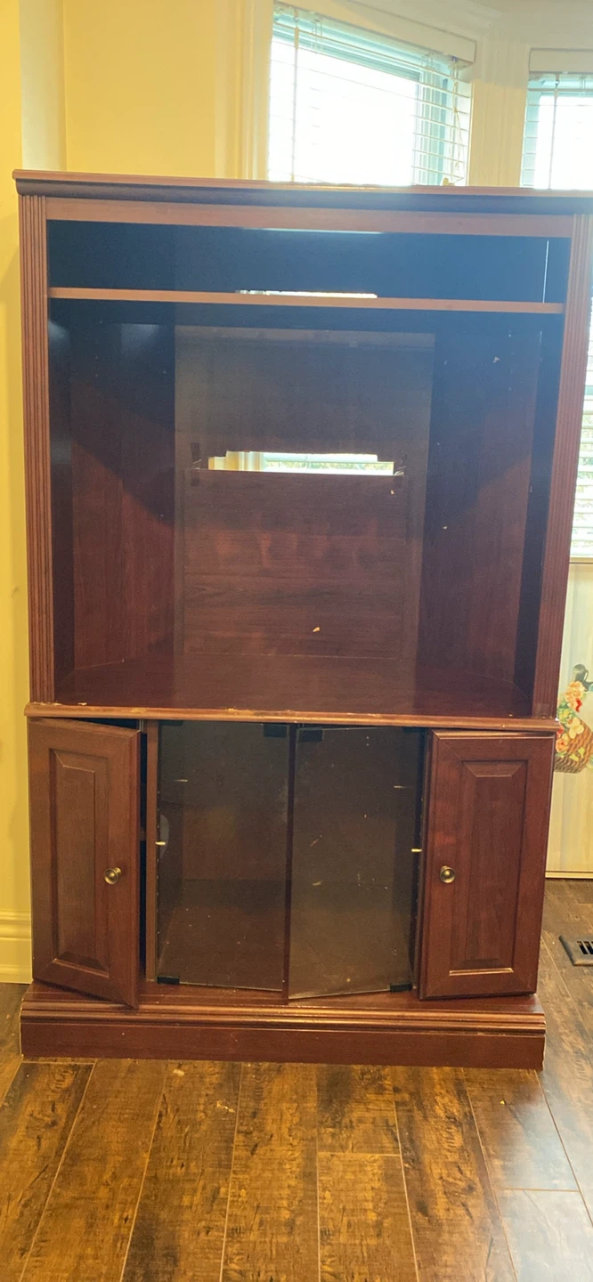 Dark Wood Corner Entertainment Unit - photo 3