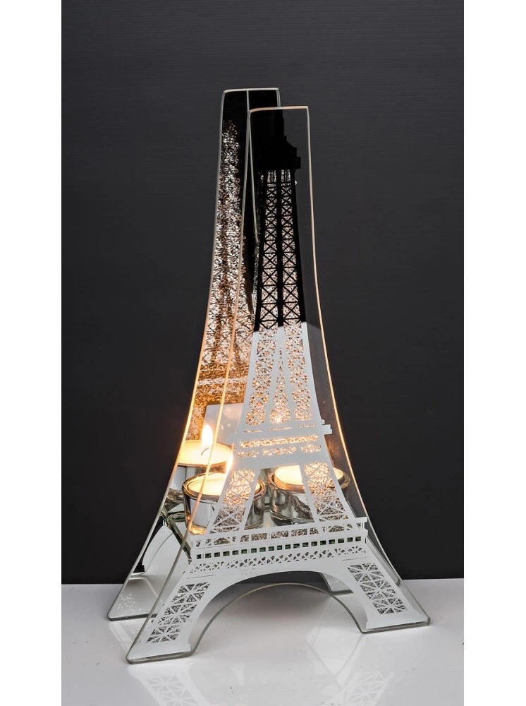 Eiffel Tower Glass Tealight Candle Holder - photo 3