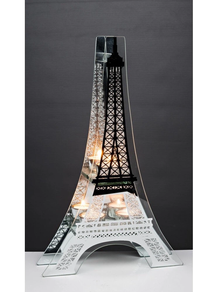 Eiffel Tower Glass Tealight Candle Holder - photo 4