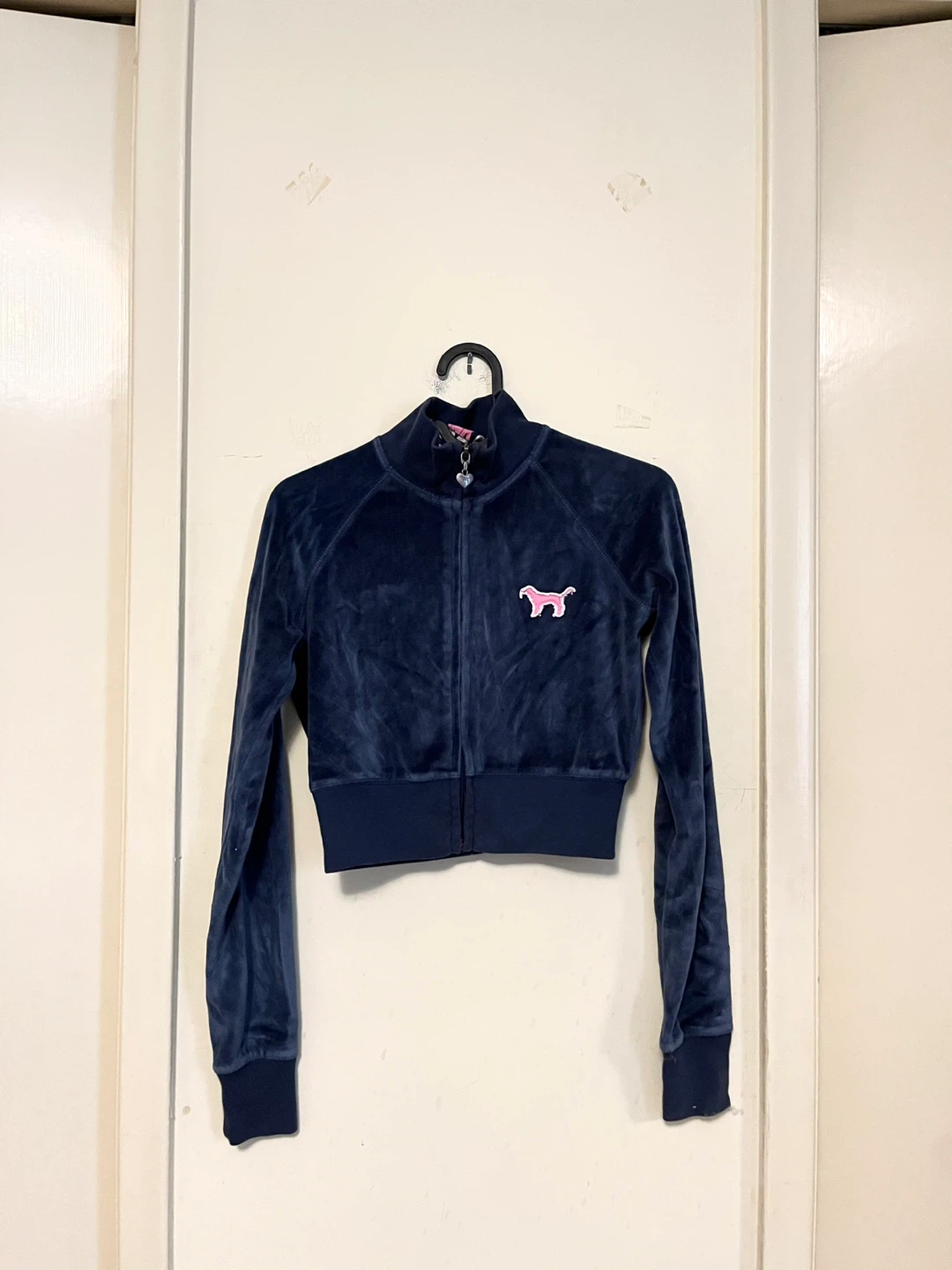 Victoria's Secret Pink Velour Track Jacket XS - photo 2
