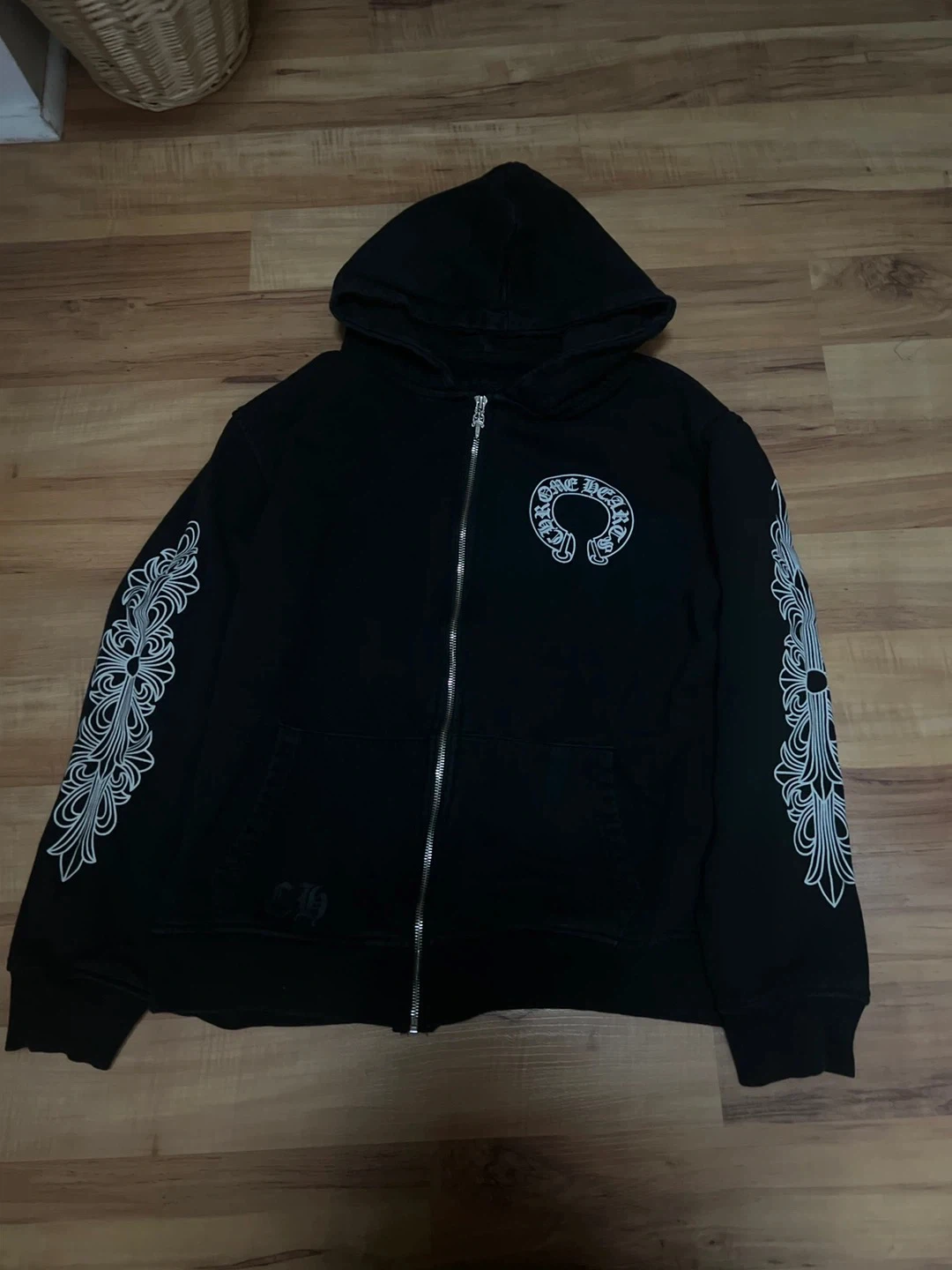 Chrome Hearts Black Full Zip Hoodie