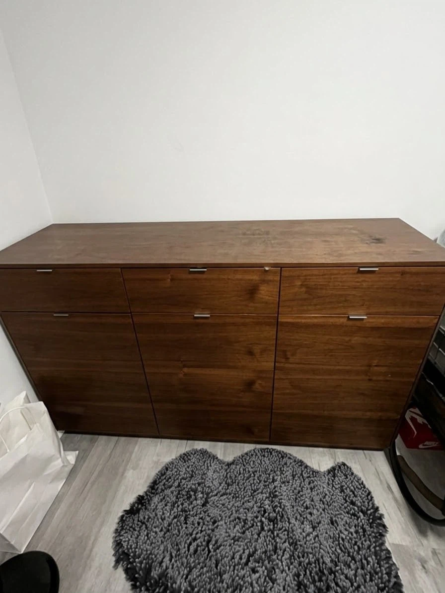 Modern Walnut Finish Storage Cabinet - photo 2