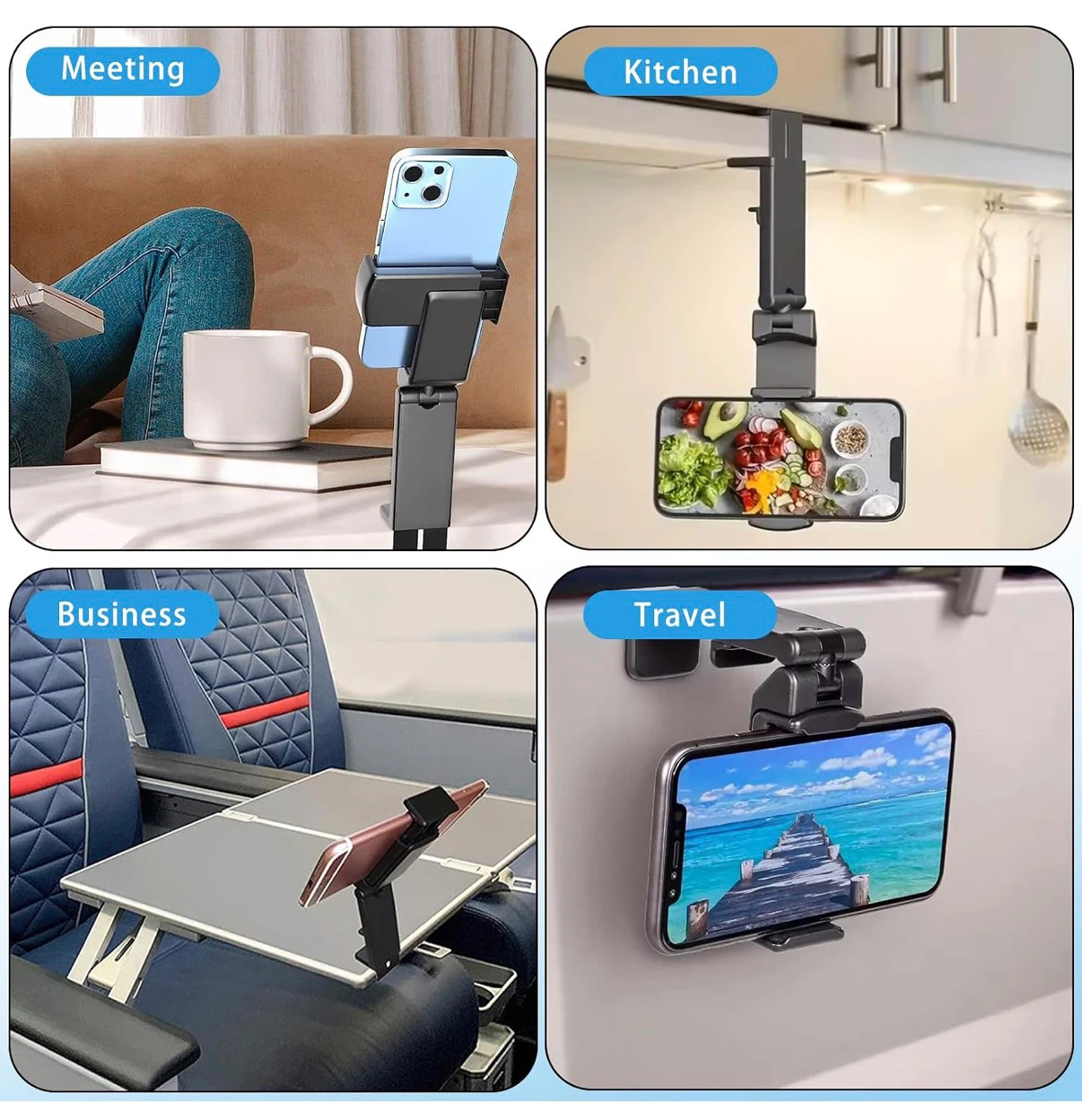 Airplane Phone Holder - 360 Degree Rotation Foldable Phone Stand - photo 4