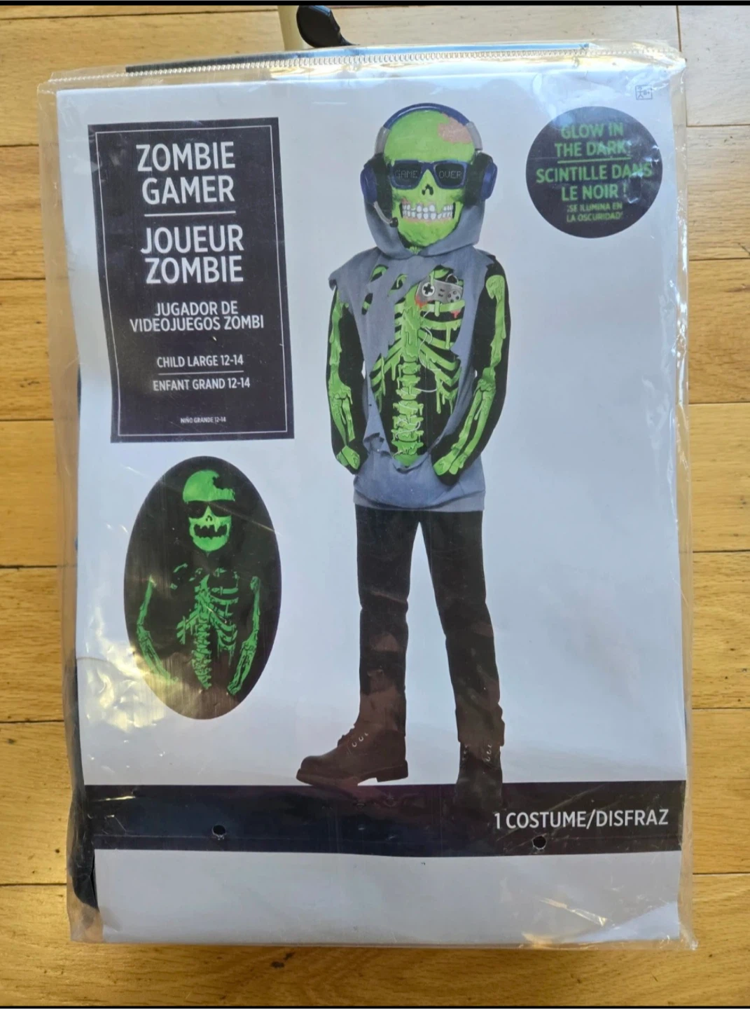 Zombie Gamer Costume Child Large 12-14