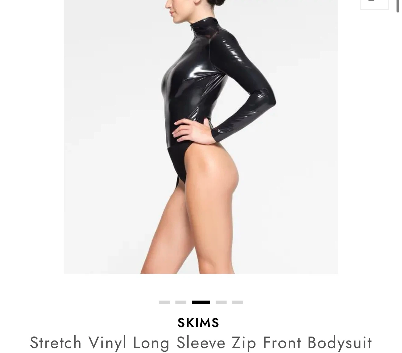 SKIMS Stretch Vinyl Long Sleeve Bodysuit - photo 3