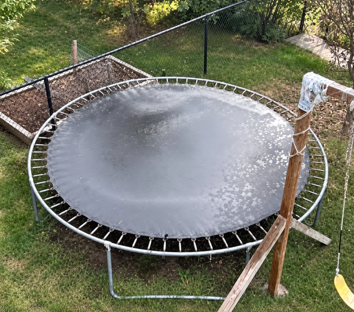 MOVING SALE – Large Outdoor Trampoline -only $120!