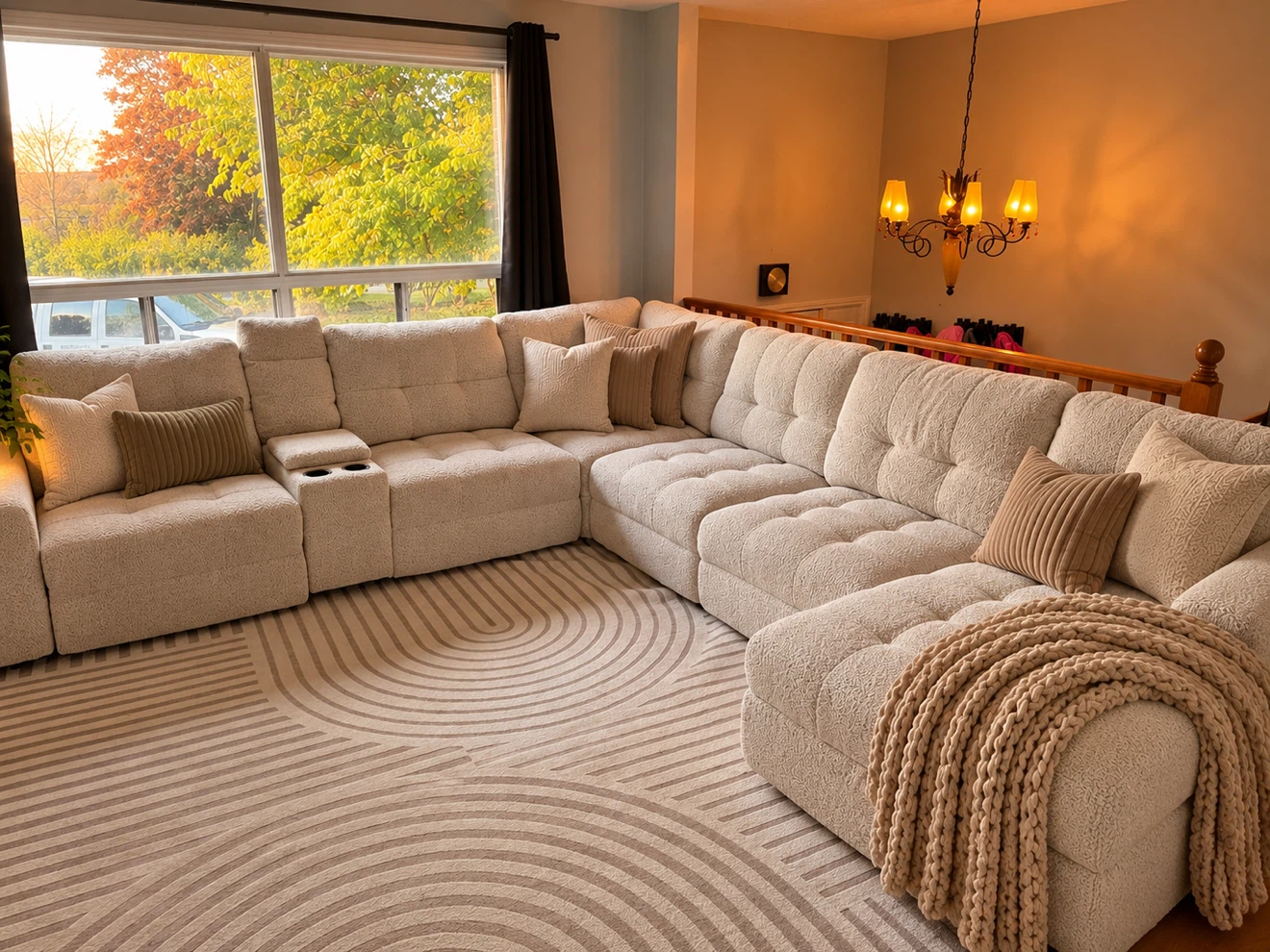 7 piece chenille sectional