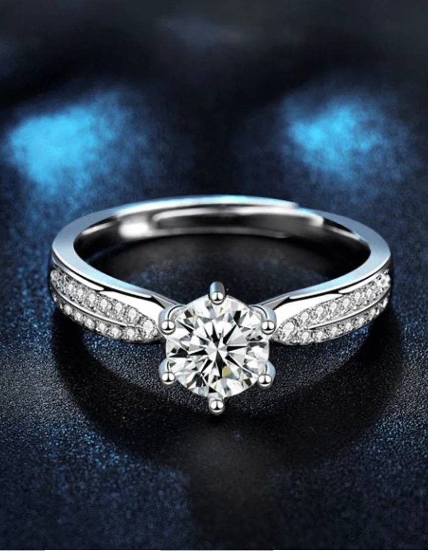 1 CT GRA CERTIFIED ROUND BRILLIANT MOISSANITE