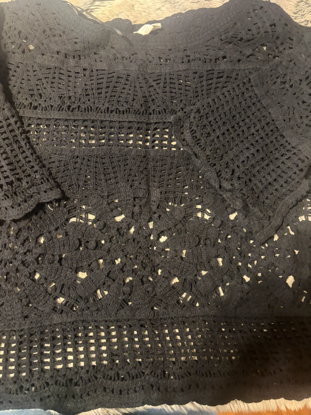 a.n.a  Black Crochet Top - photo 3
