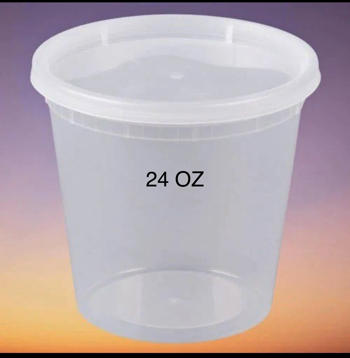 24oz Clear Food Containers with Lids 240 Pack