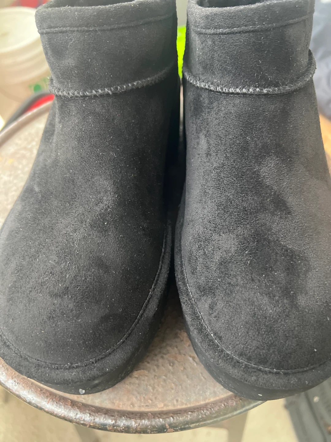 Madden Girl Black Faux Fur Ankle Boots - photo 2
