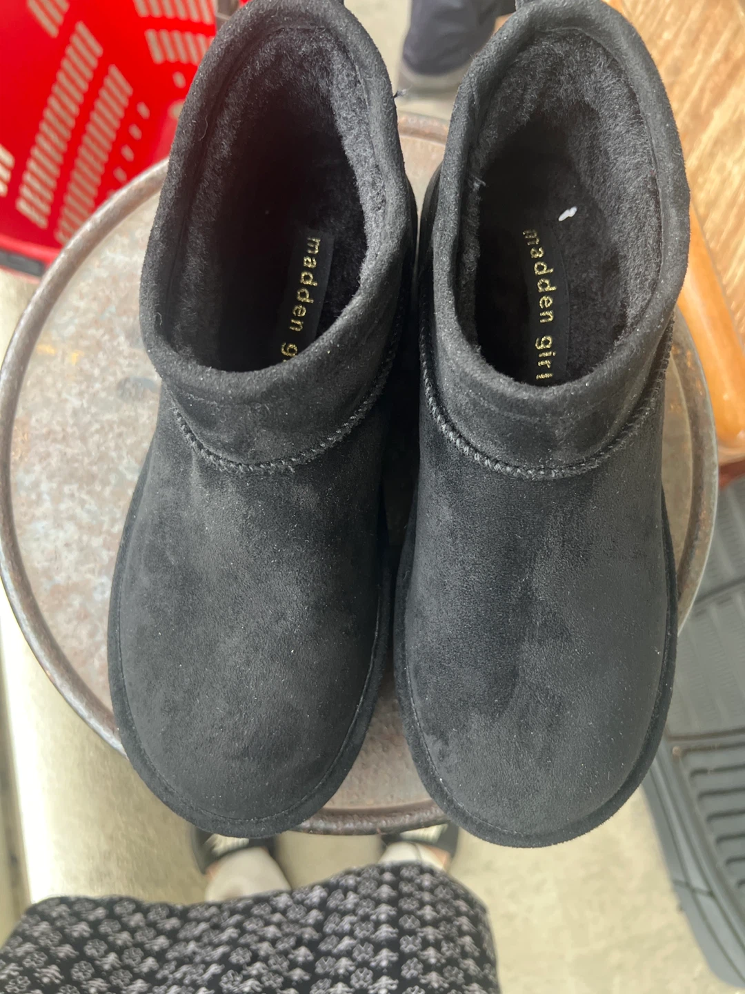 Madden Girl Black Faux Fur Ankle Boots - photo 3