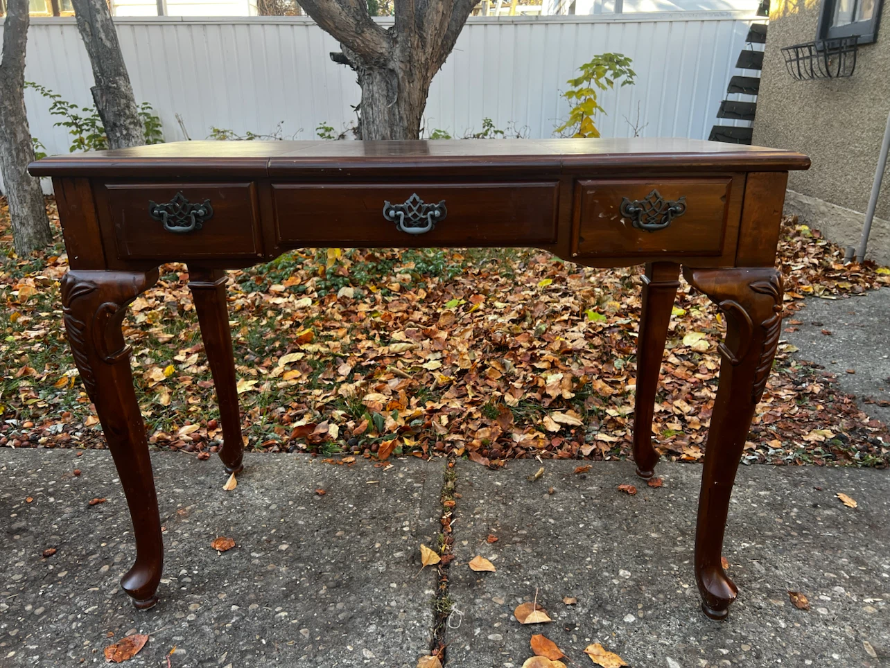 Beautiful solid wood writing desk/vanity