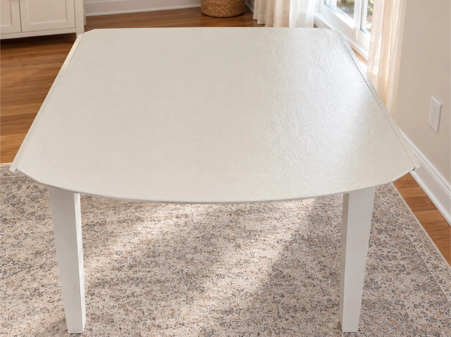 Drop leaf White Dining Table and Two Chairs Set - photo 2