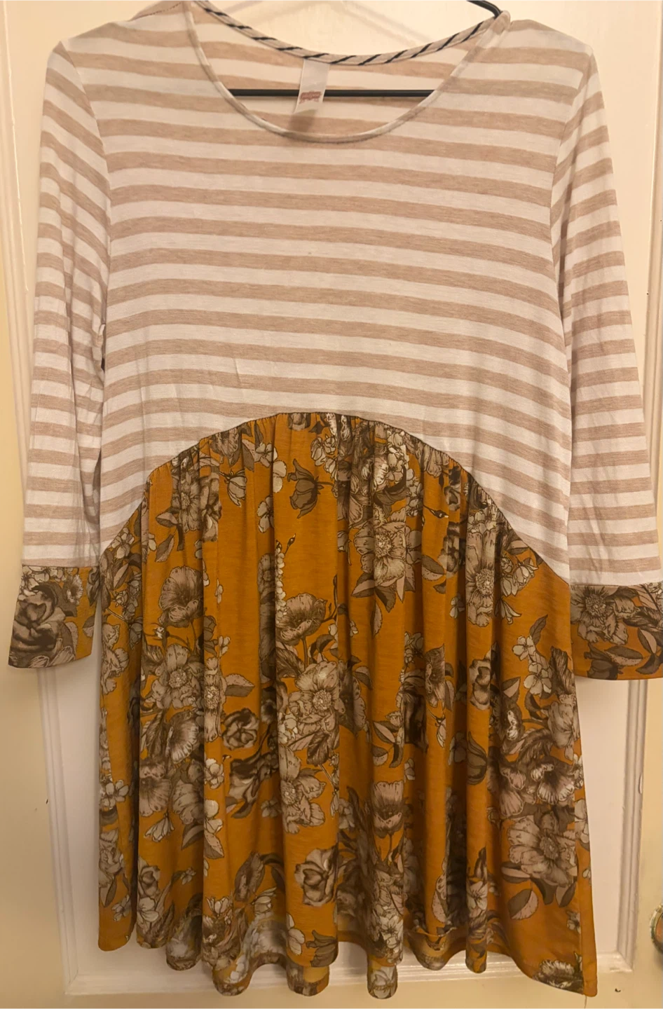 Jules & James Floral Stripe Long Sleeve Tunic