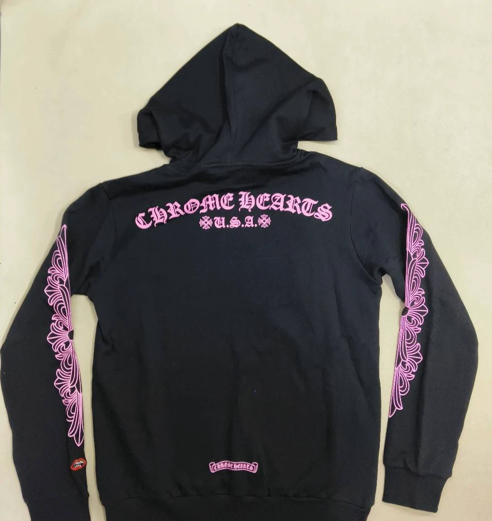 Chrome Hearts Hoodie Black and Pink - photo 2