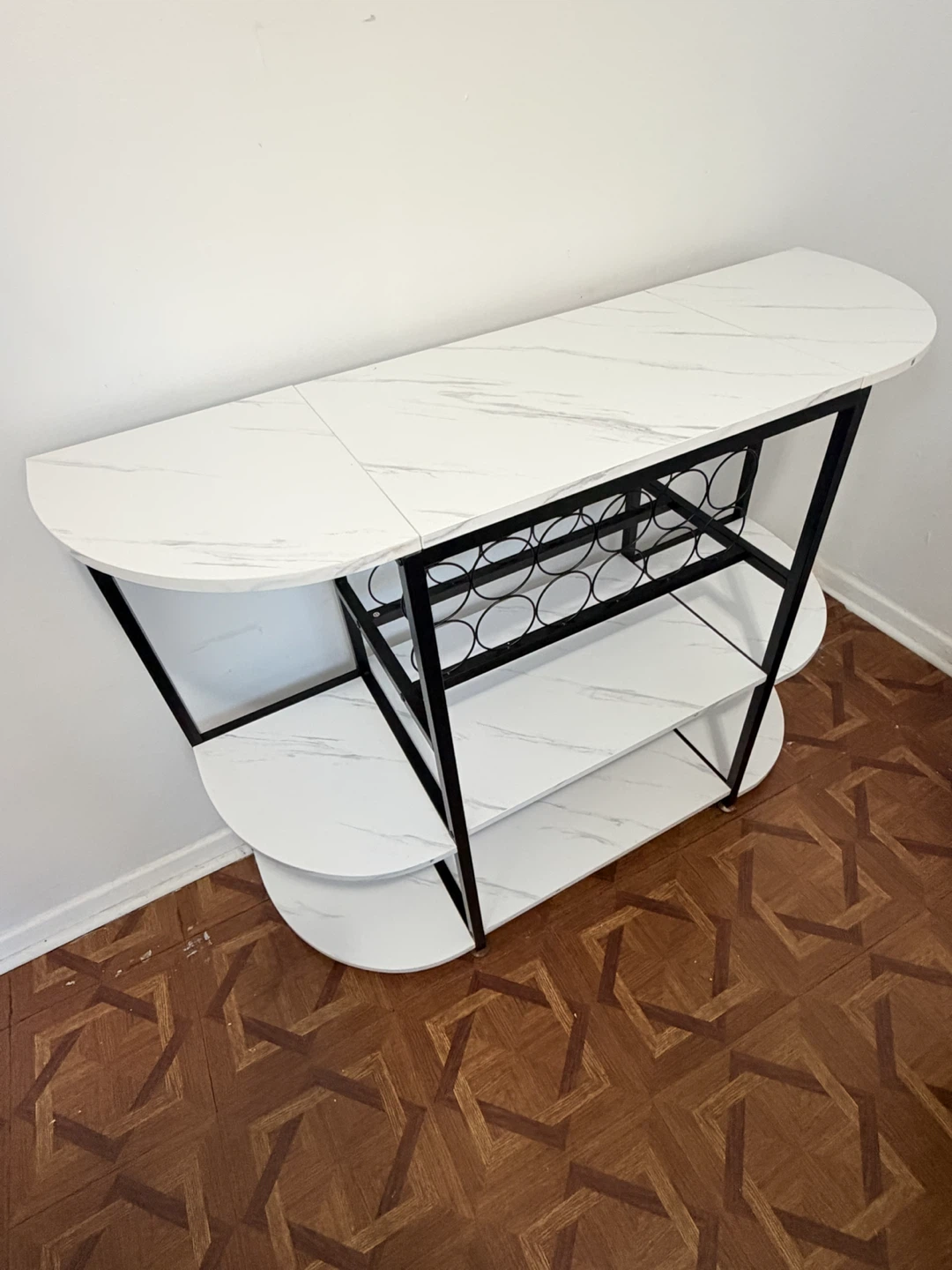Faux Marble Wine Bar Cabinet - photo 2