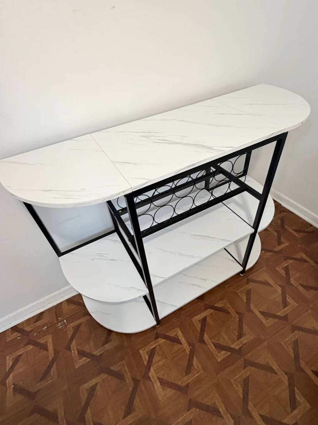 Faux Marble Wine Bar Cabinet - photo 3