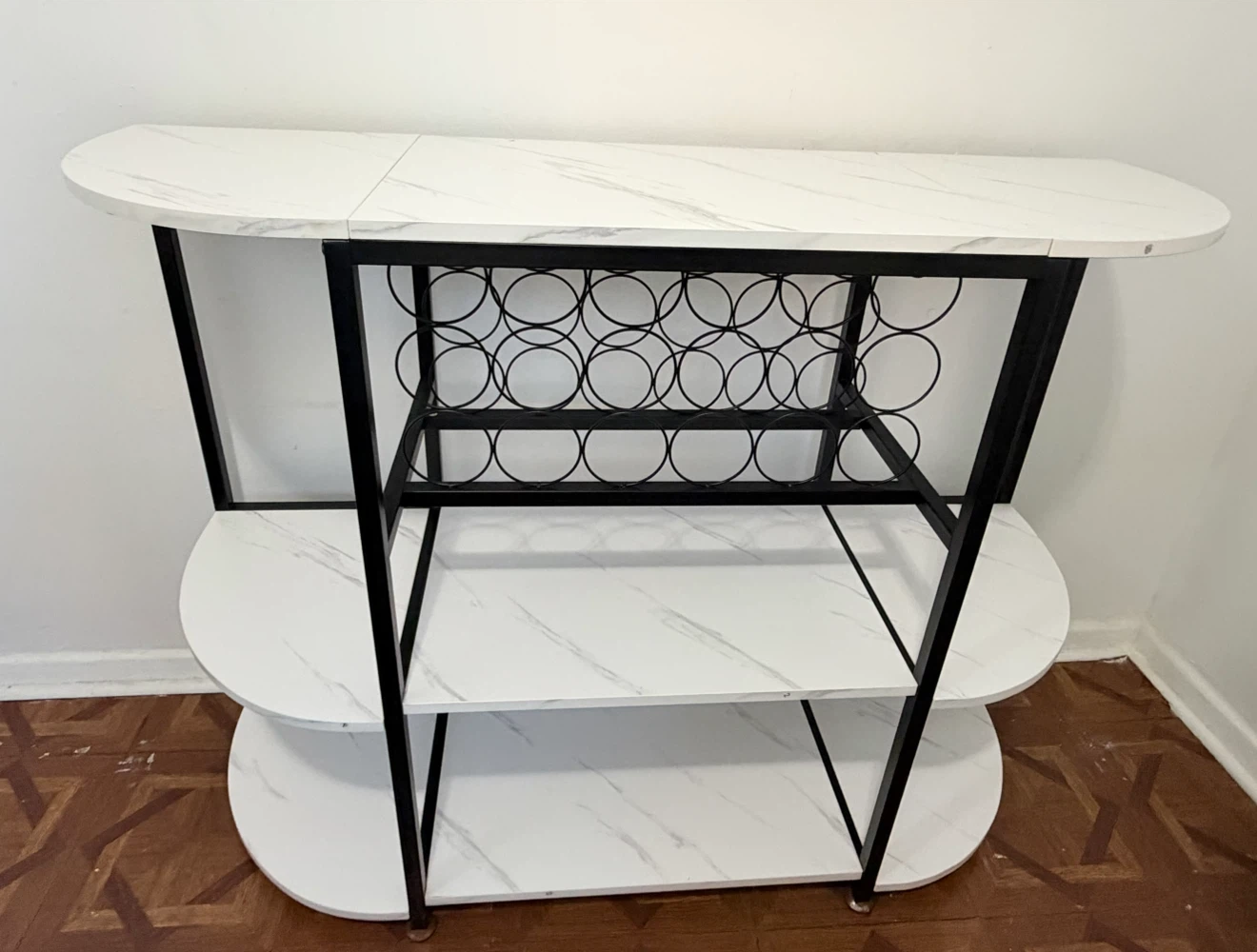 Faux Marble Wine Bar Cabinet - photo 4