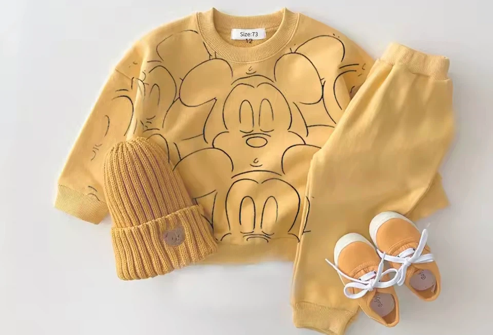 Disney Mickey Mouse Yellow Outfit Set Size 73