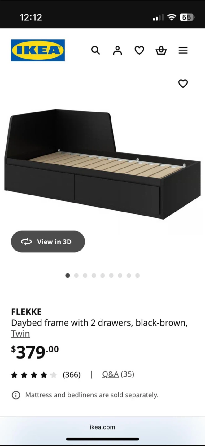 IKEA  Twin bed with 2 Drawers - photo 2