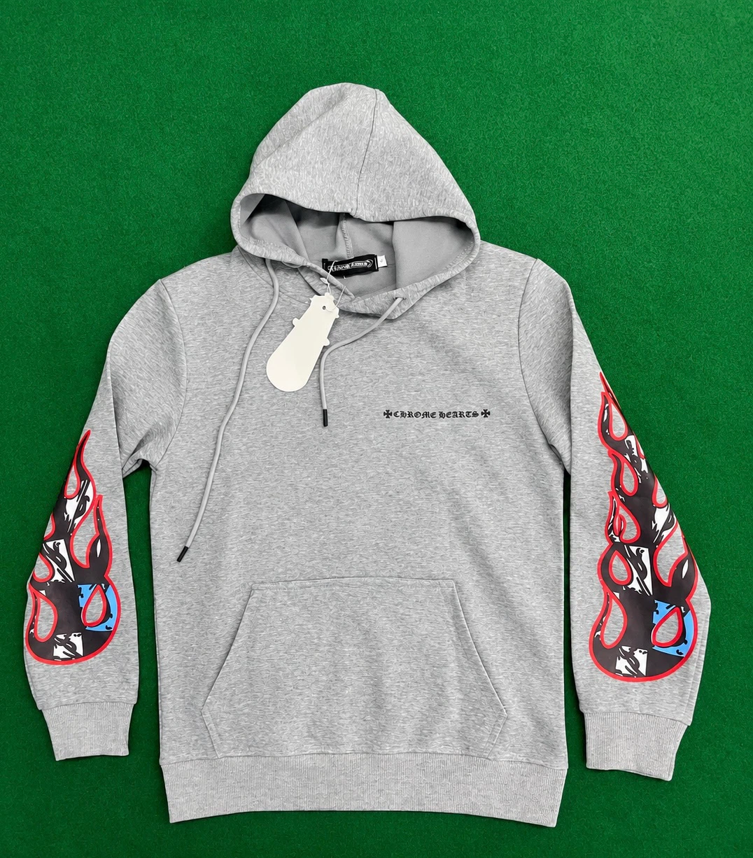 Chrome Hearts Grey Graphic Hoodie