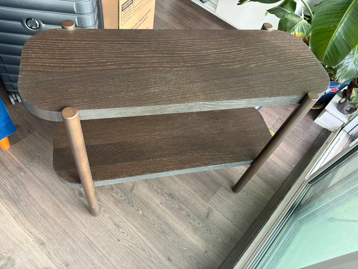 Dark Wood Two-Tier Console Table - photo 2