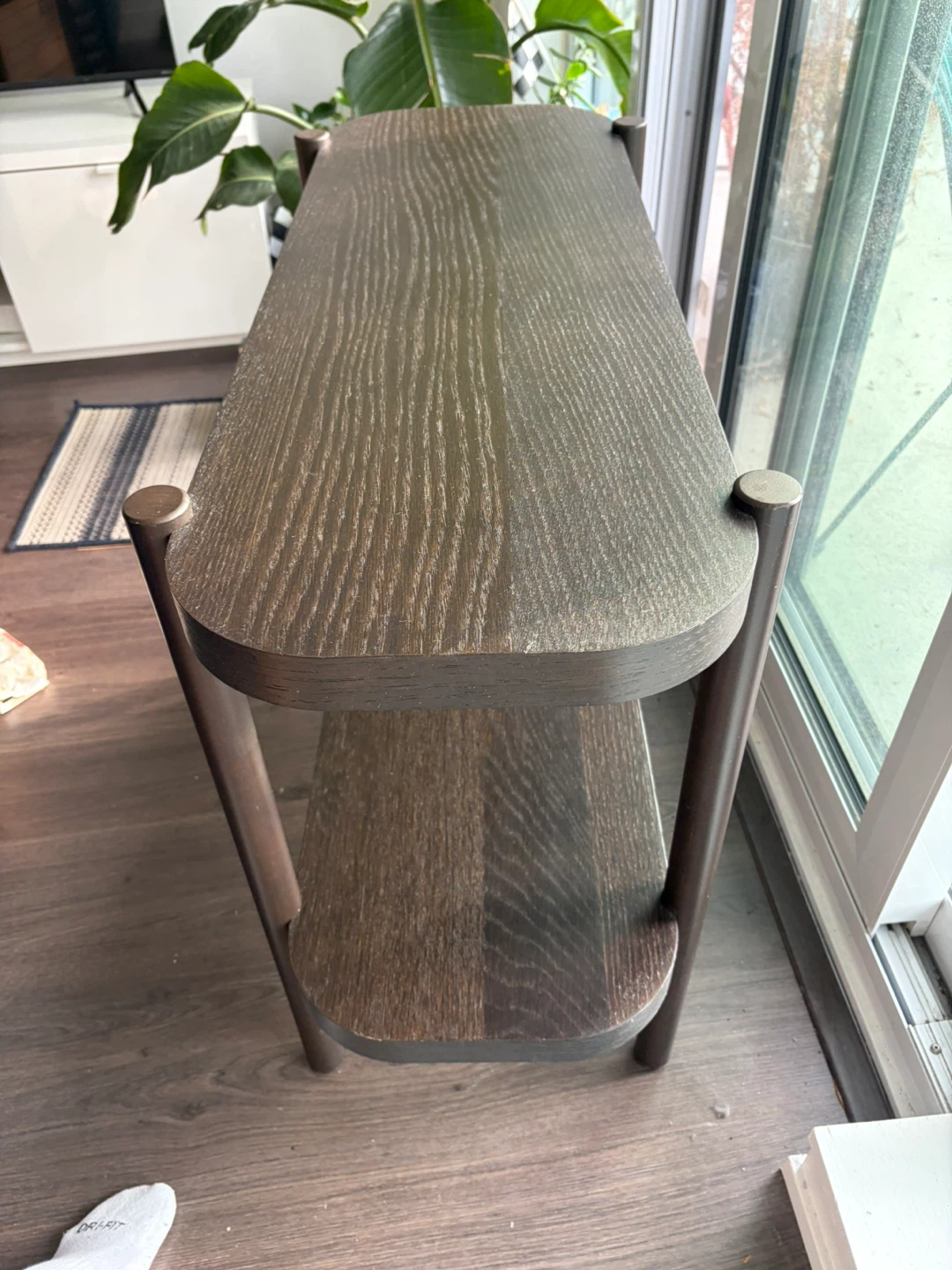 Dark Wood Two-Tier Console Table - photo 3