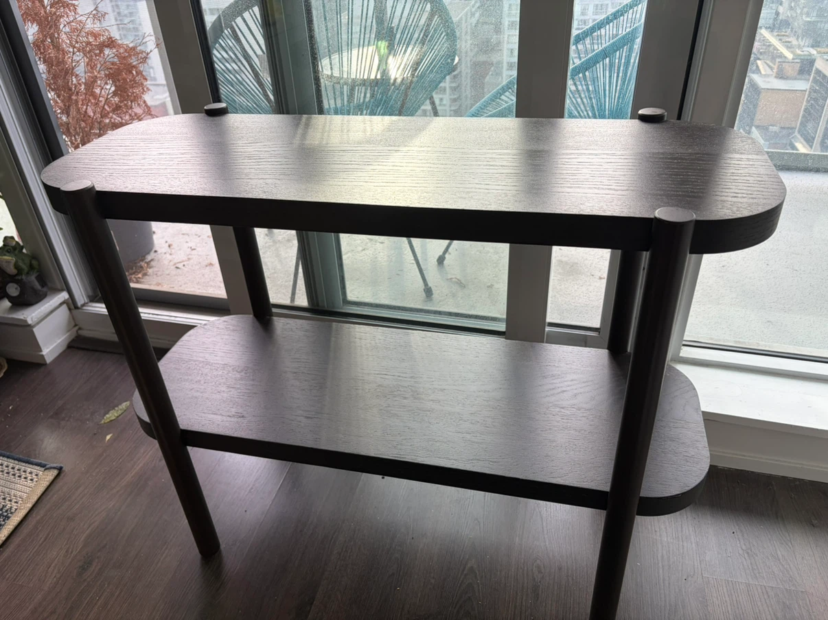 Dark Wood Two-Tier Console Table - photo 4