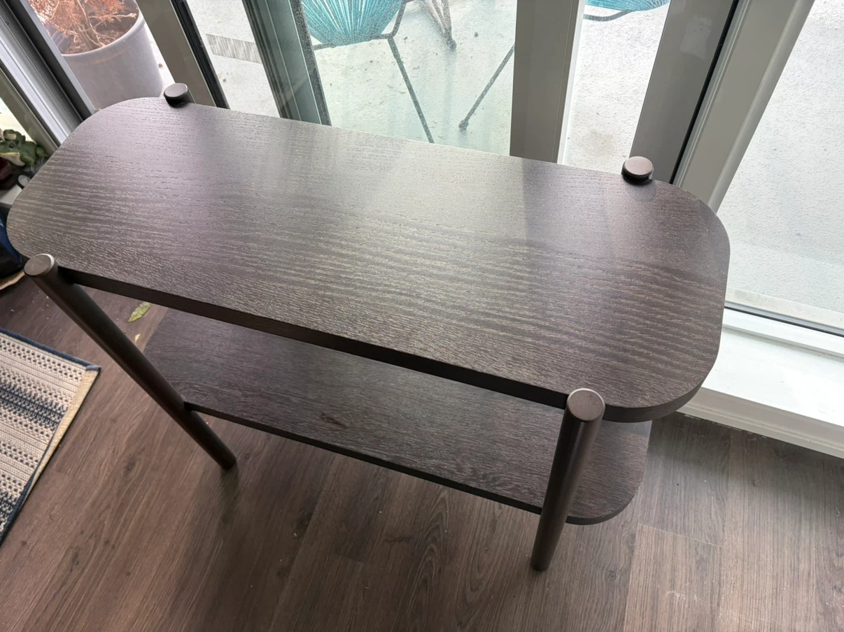 Dark Wood Two-Tier Console Table - photo 5