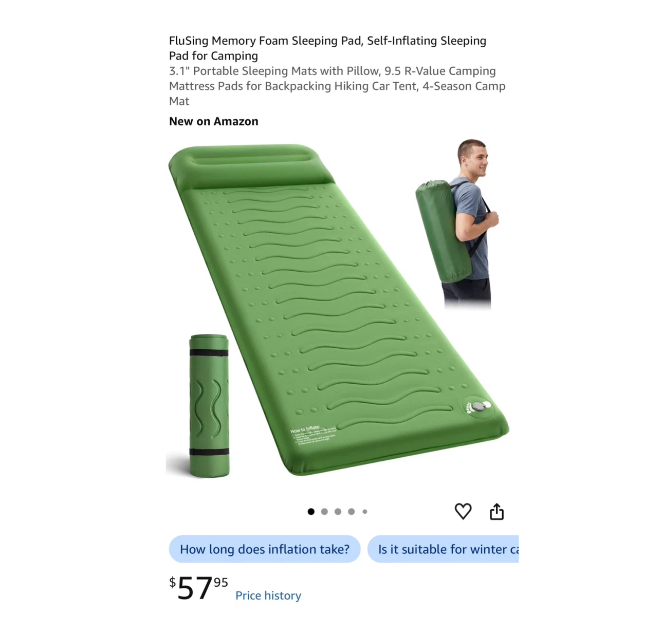 Brand new Memory Foam Sleeping Pad