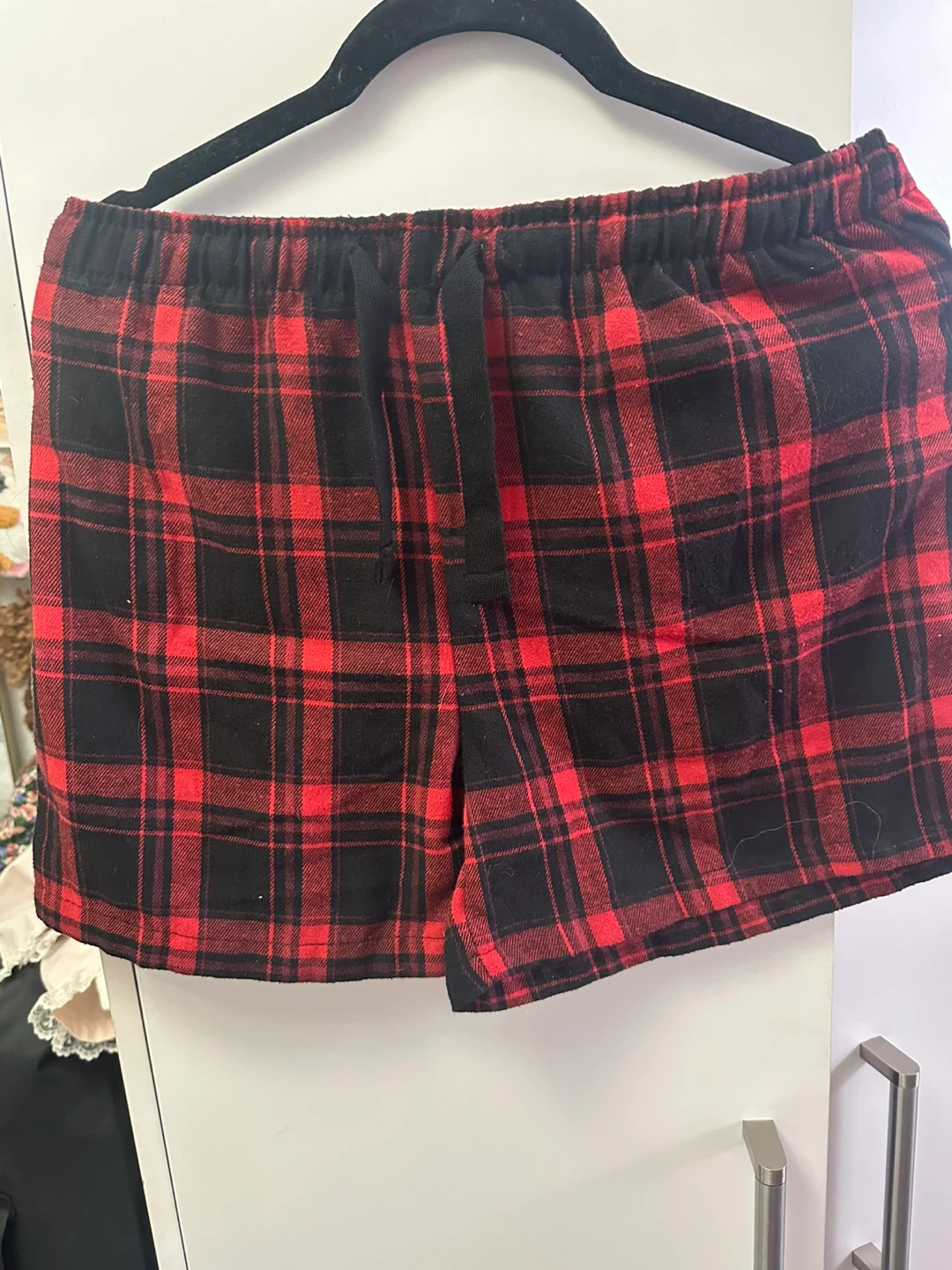 Arie by Ariella Red and Black Plaid Shorts