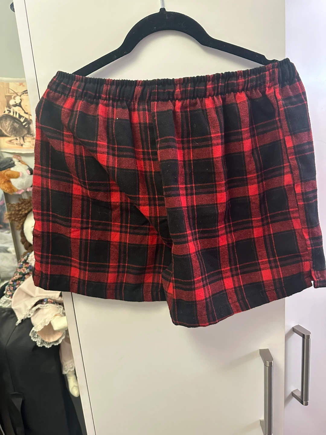 Arie by Ariella Red and Black Plaid Shorts - photo 2