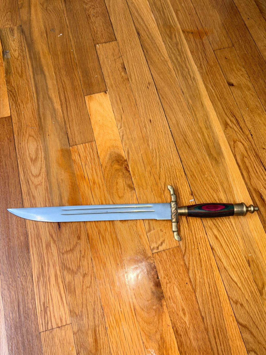 Decorative Collector's Knife with Leather Sheath - photo 3