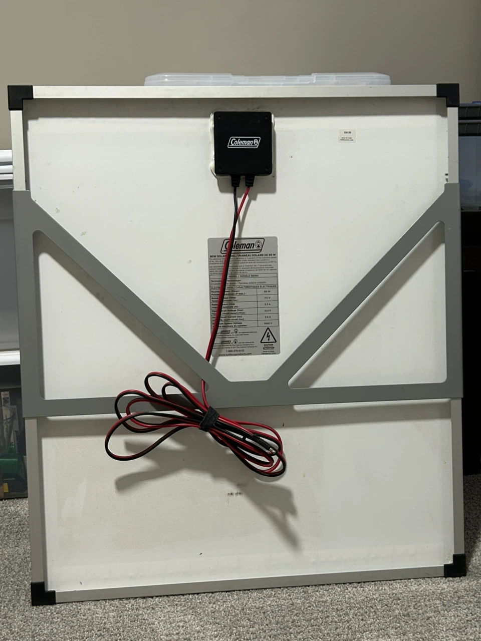 Coleman 90W Solar Panel Model 58090 - photo 2