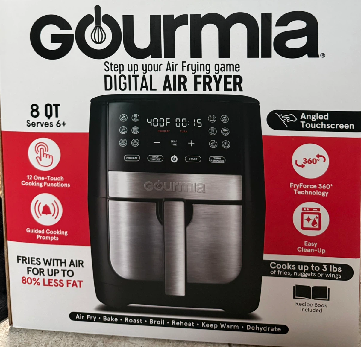 Gourmia 8 QT Digital Air Fryer