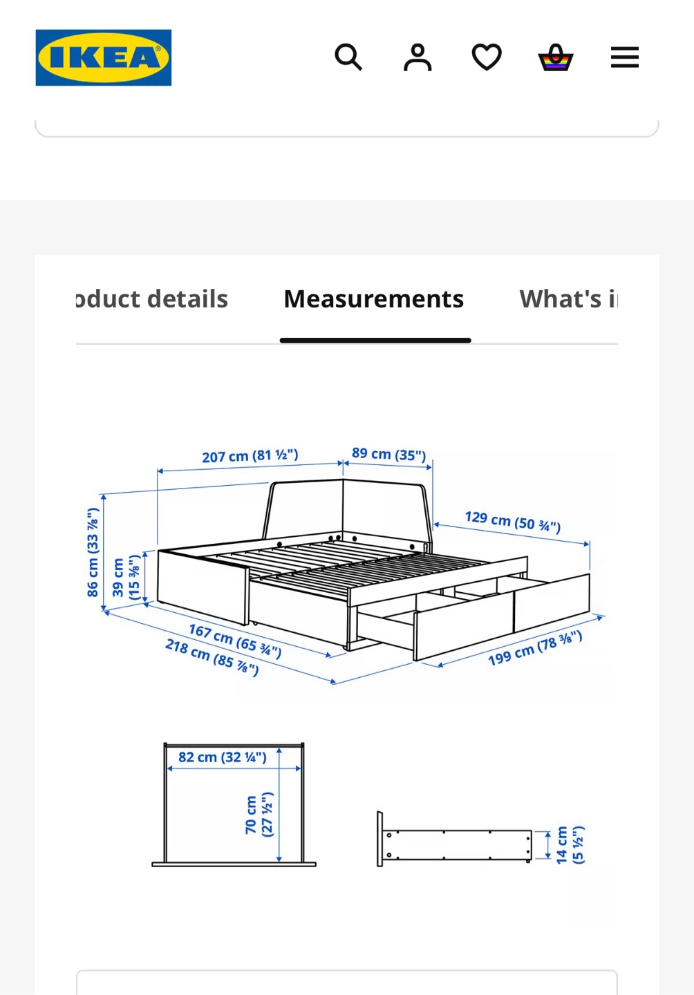IKEA  Twin bed with 2 Drawers - photo 3