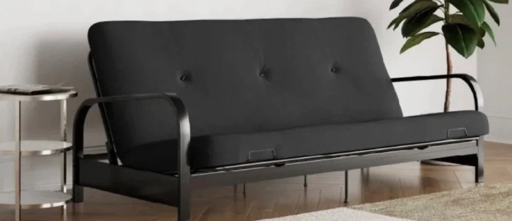 Black Metal Futon with mattress - photo 2