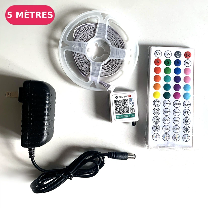 5m RGB LED Strip Light with Remote and Bluetooth