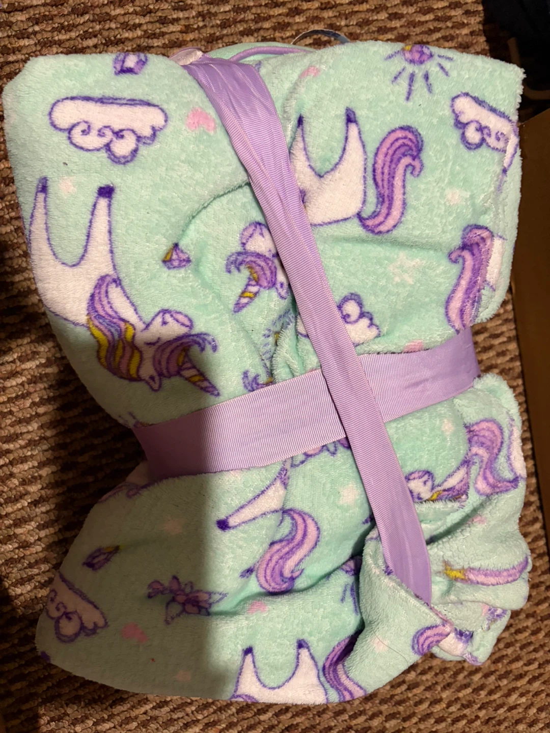 Unicorn Plush Blanket and Pillow Set - photo 2